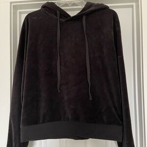 Askya Black Velour Hoodie Worn Once Size Medium